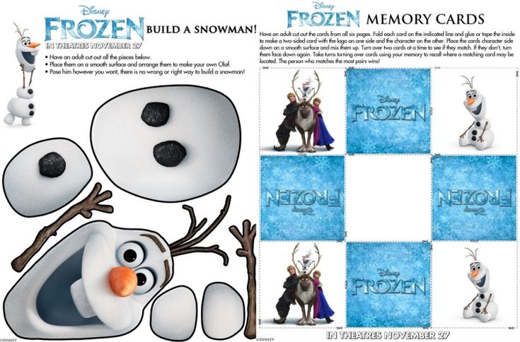 Olph printbles from the frozn movie | Disney Frozen: Free Movie Printables Wallpaper