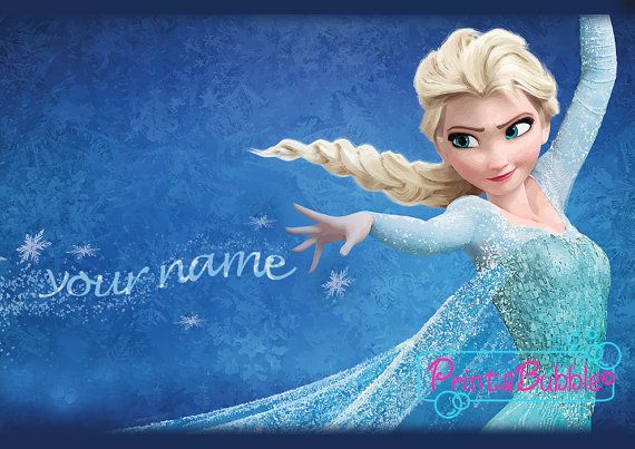 Personalised Elsa from Frozen Printable Digital by PrintaBubble, £4.84 Wallpaper