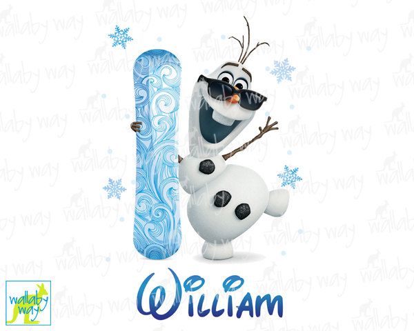 Personalized Olaf Frozen Printable Iron On Transfer or Use as Clip Art – DIY Fro… Wallpaper
