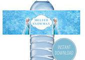 Personalized water bottle - Frozen themed party favors - Fun kids birthday ideas