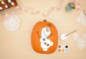Pumpkin Painting for Halloween: Frozen