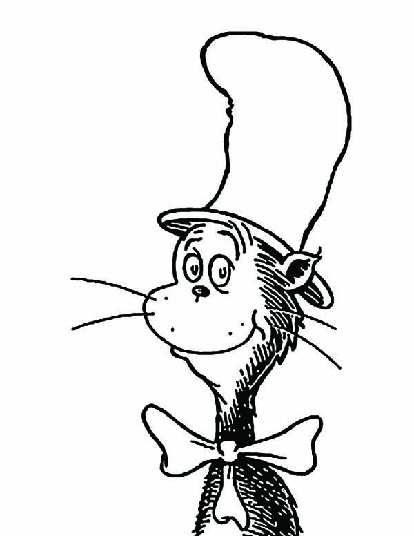 Stylist And Luxury Cat In The Hat Face Printable Dr Seuss Coloring Page Color Lu… Wallpaper