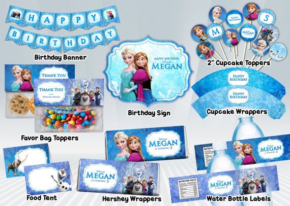 This is perfect for Jamie's Party! Frozen Printable Party Package by DigiPar… Wallpaper