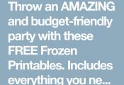 Throw an AMAZING and budget-friendly party with these FREE Frozen Printables. In...