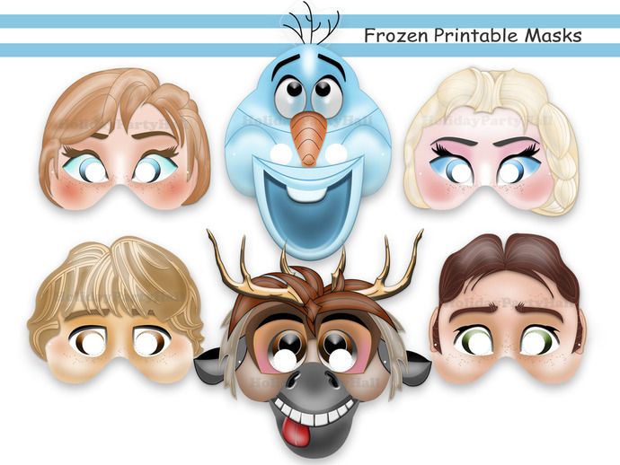 Unique Frozen Printable Masks,party masks,birthday,decoration,invitation,Anna,Ol… Wallpaper