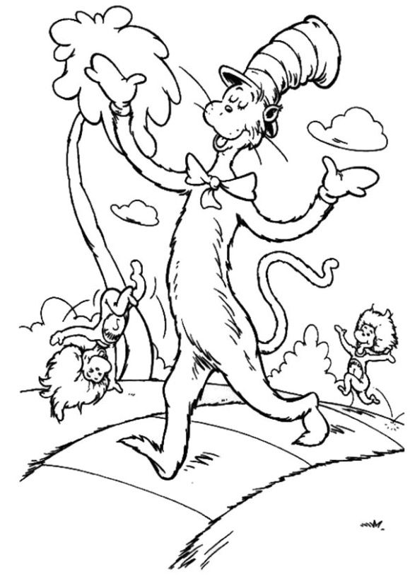 new dr seuss coloring page free Wallpaper