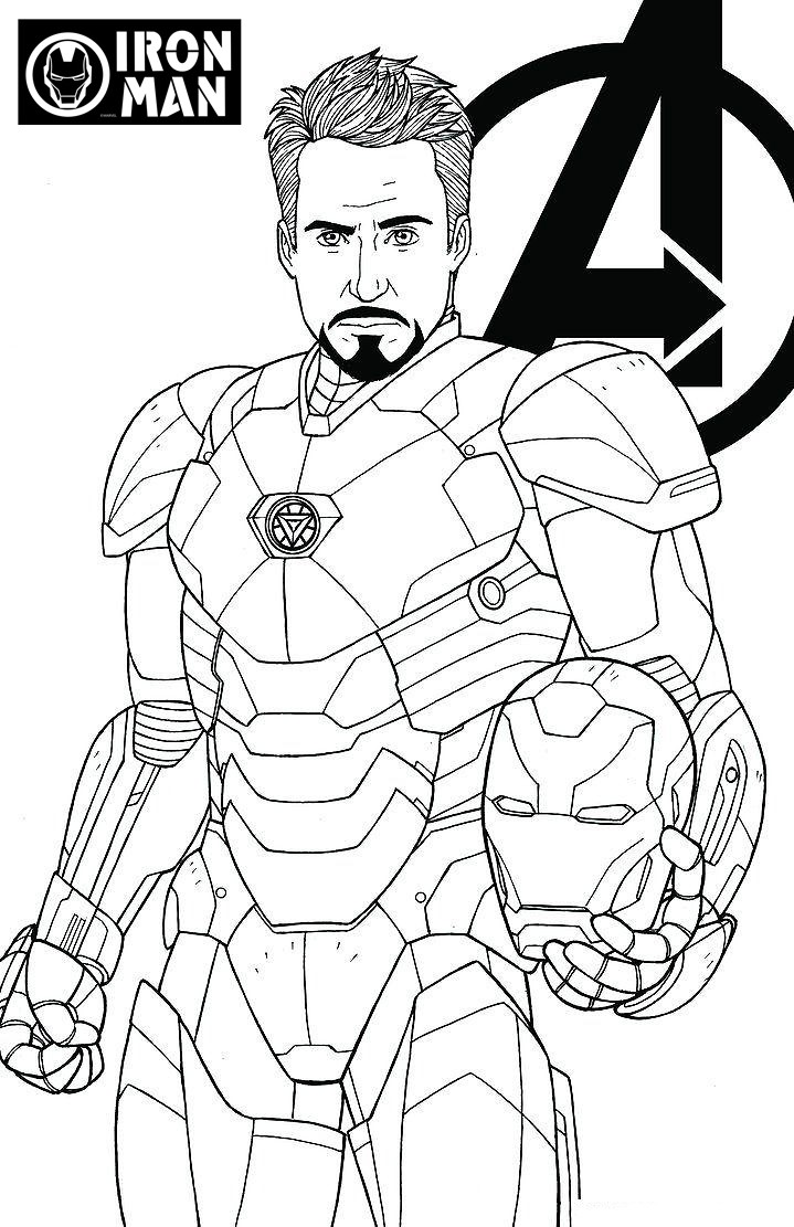 Avengers Endgame Iron Man Tony Stark Coloring Page Wallpaper