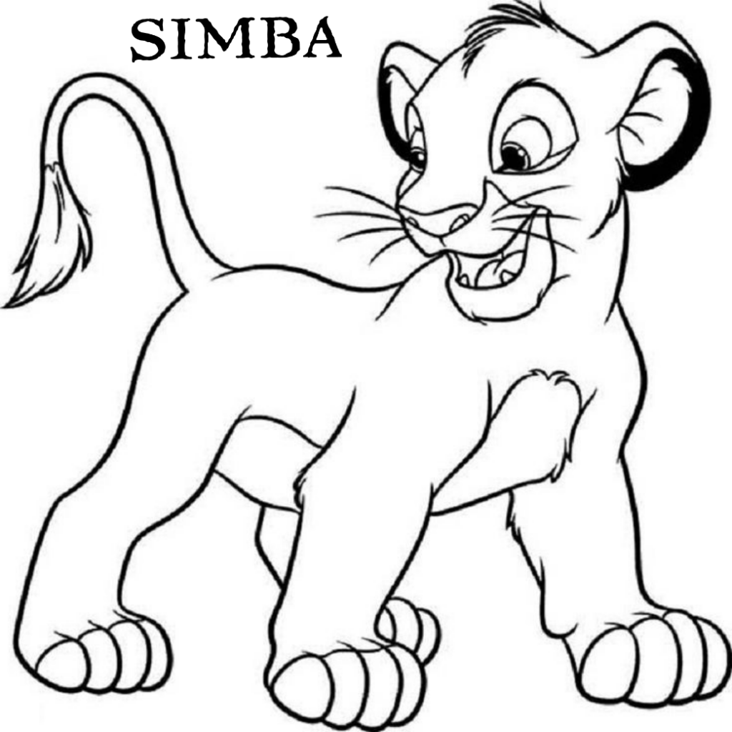 Get a free printable coloring pages for children : Simba The Lion King