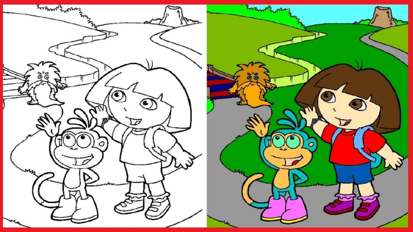 Dora and friends printable coloring pages Wallpaper