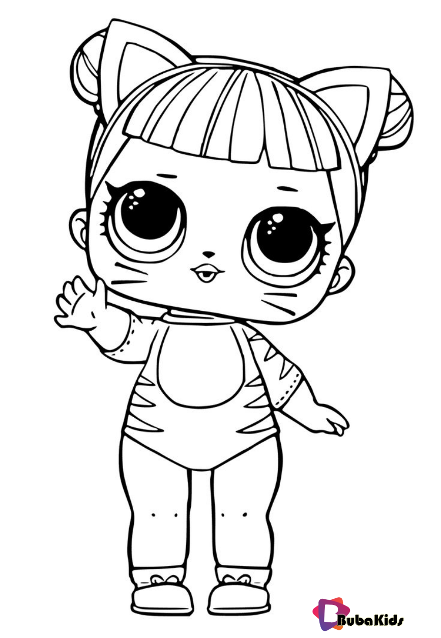 Baby Cat LOL Dolls Coloring Pages Wallpaper