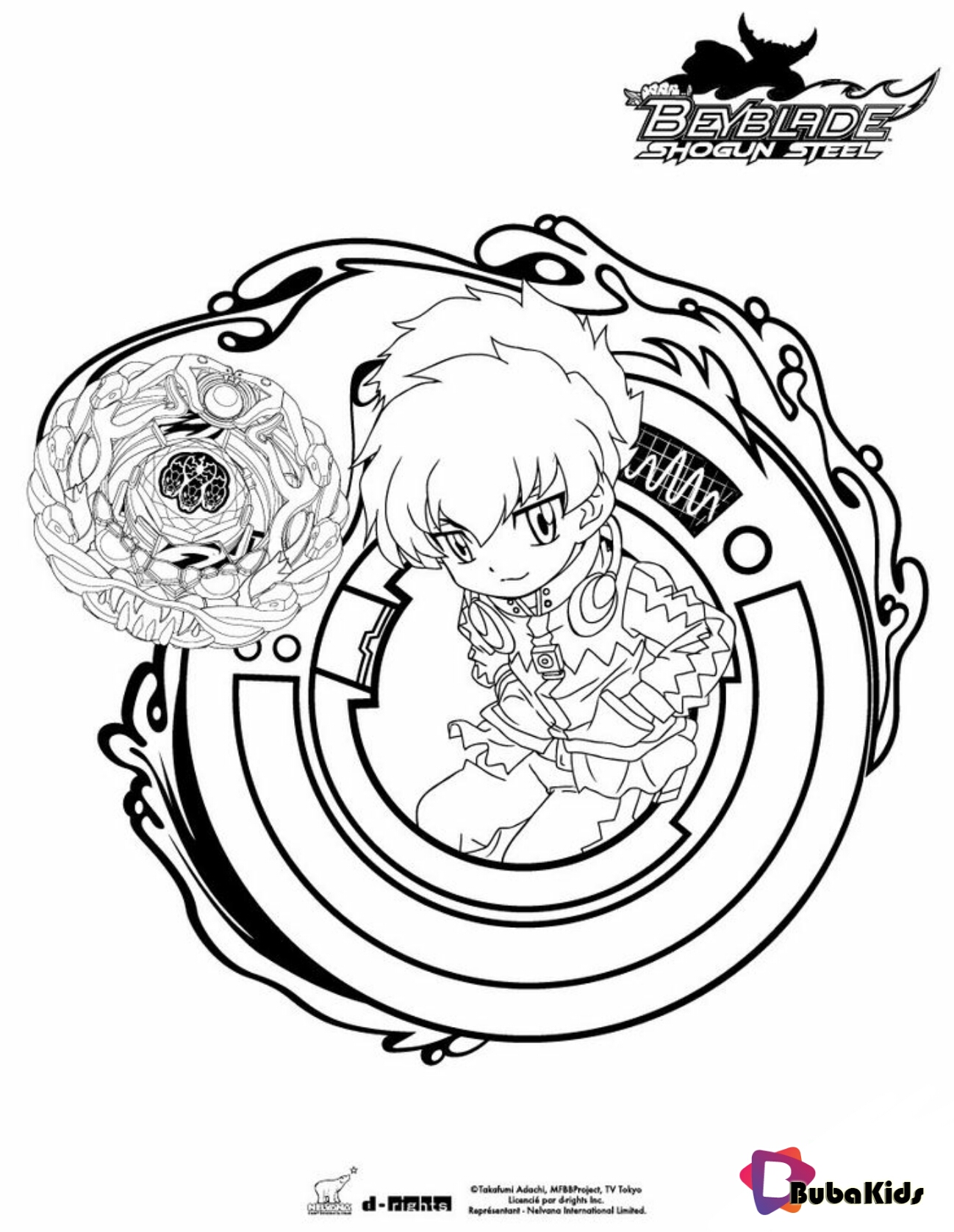 Eight coloring page, More Beyblade coloring sheets on bubakids.com