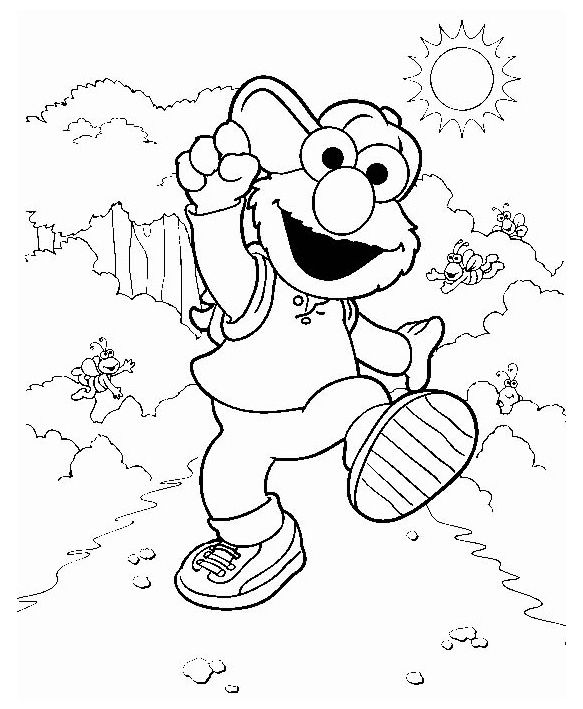 Elmo Coloring Pages For Kids Printable Wallpaper