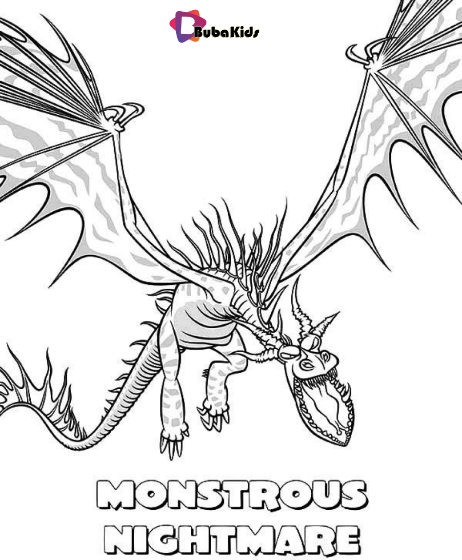 How To Train Your Dragon Coloring Pages Nightmare Wallpaper