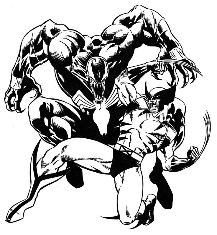 Marvel venom vs wolverine coloring pages Wallpaper