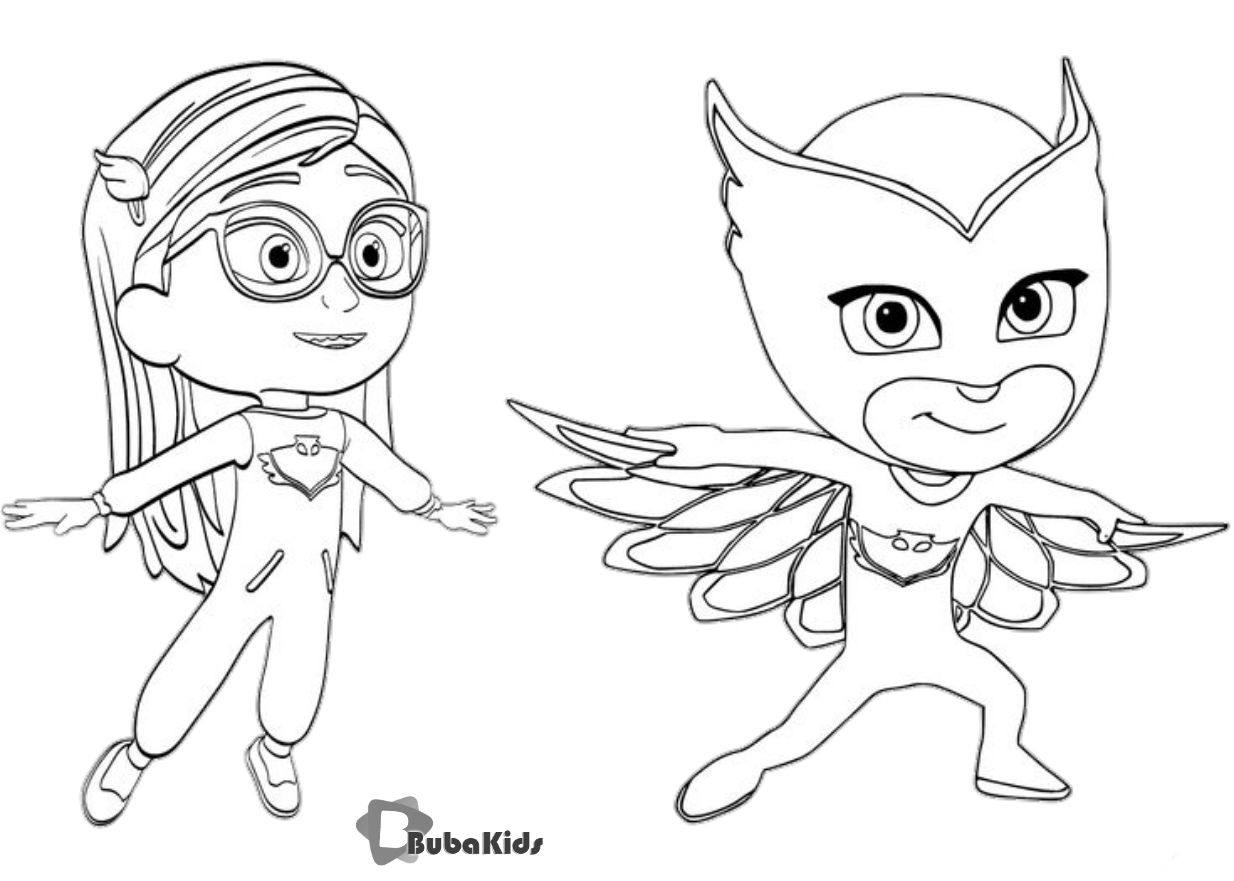 Pajama Hero Amaya is Owlette from PJ Masks coloring page | Free Printable Coloring Pages