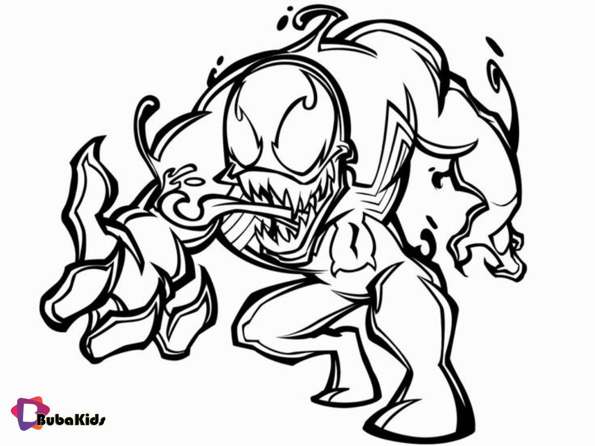 Venom Coloring Pages and Printable Wallpaper