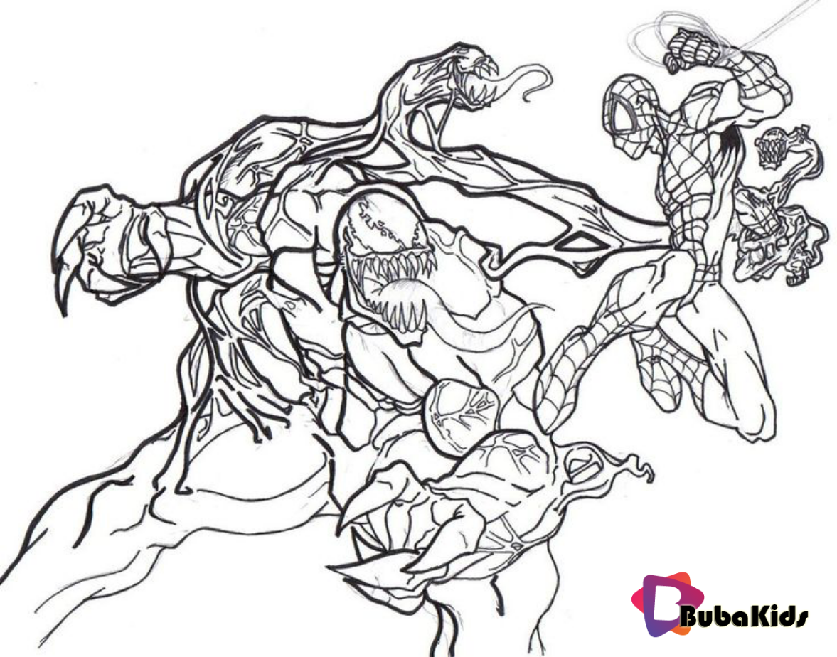 Venom Coloring Pages free printable Wallpaper