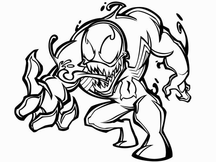 Venom Coloring Pages and Printable Wallpaper