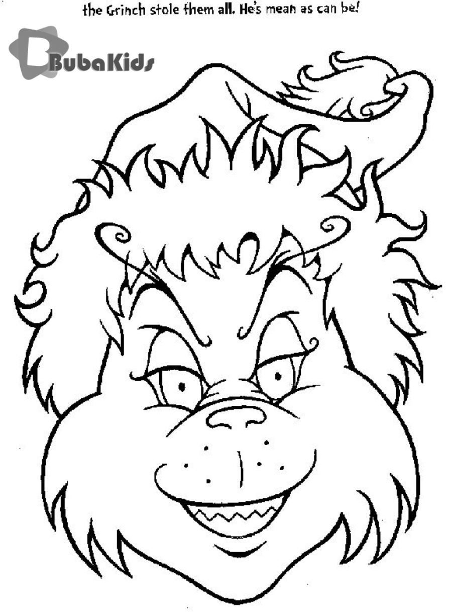 Grinch Printable – Christmas The Grinch Coloring Pages