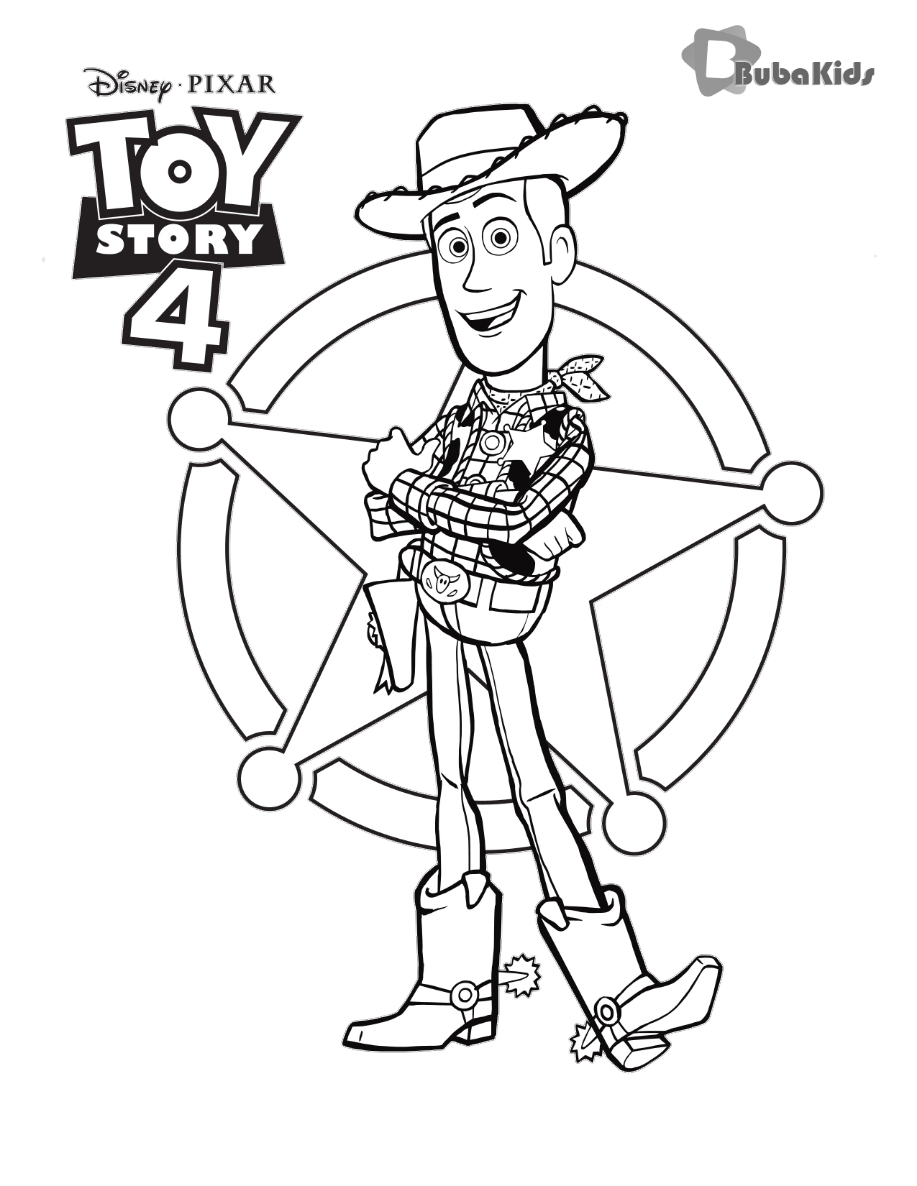 Sheriff Woody, he is brave, kind and smart. Coloring page Wallpaper