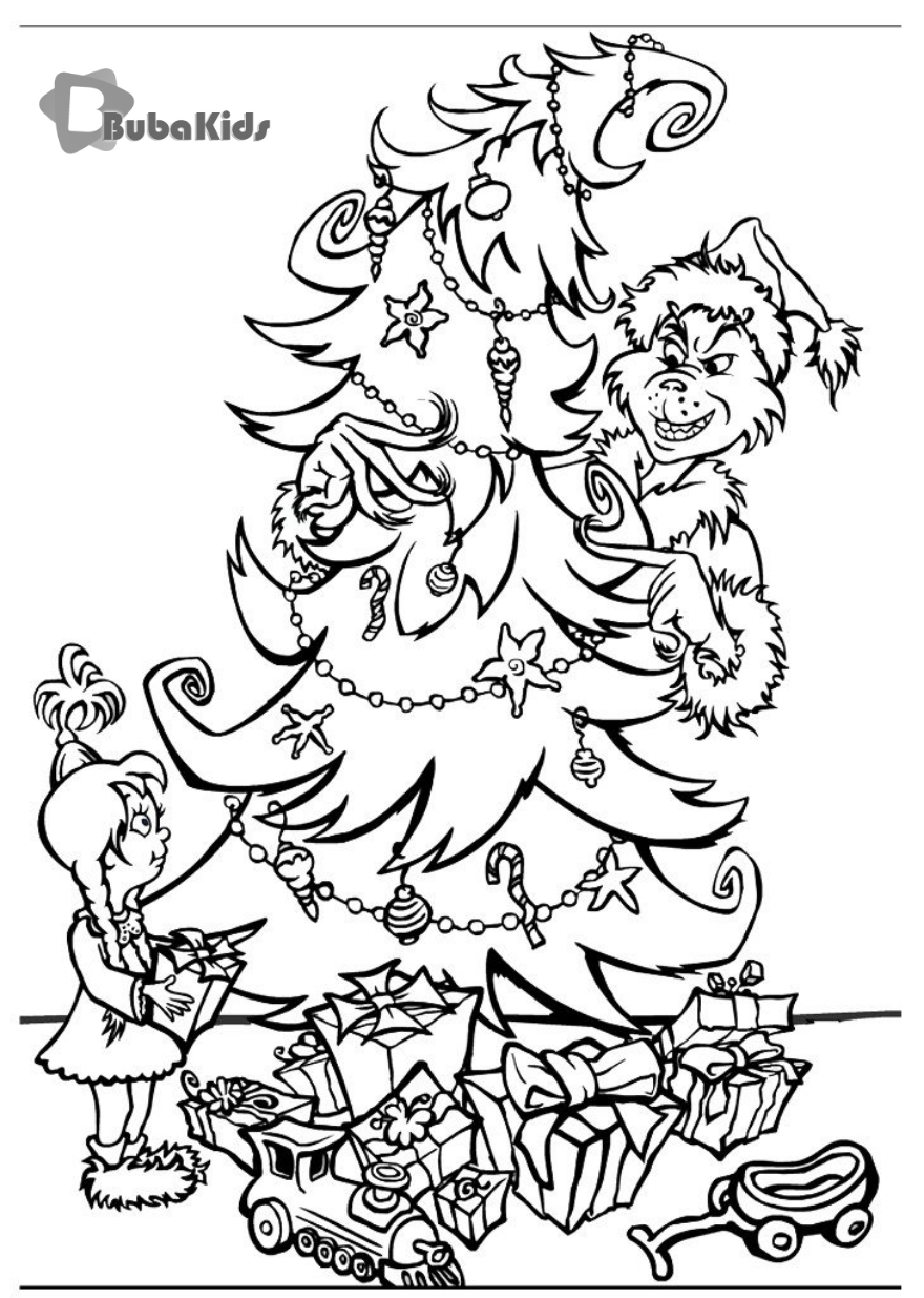Grinch Christmas Coloring Pages Printable.  Free Printable Grinch Coloring Pages on bubakids.com Wallpaper