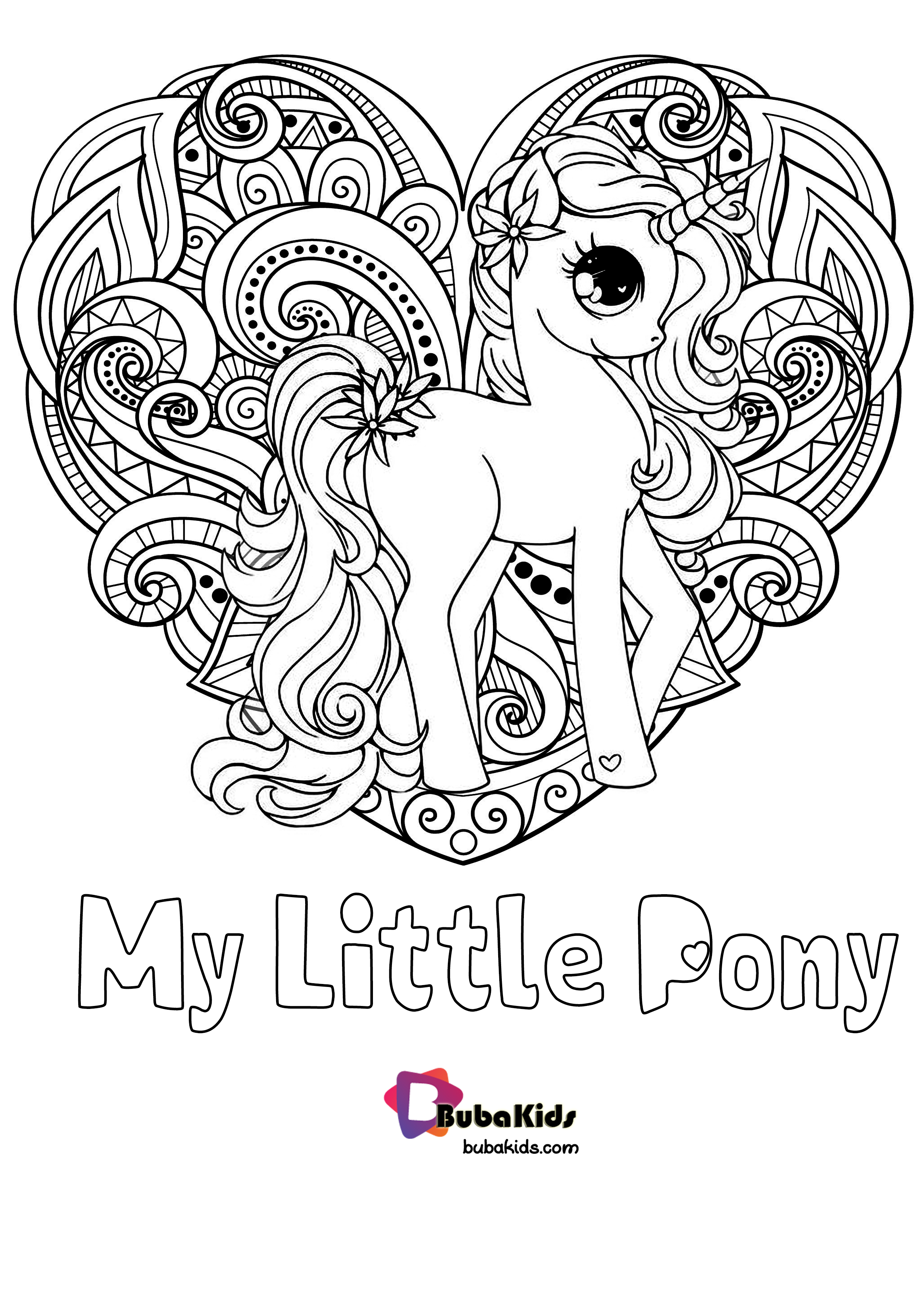 Mandala Love My Little Pony Coloring Pages