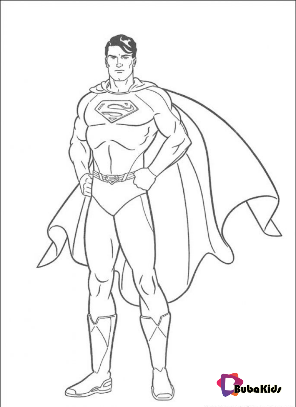 Printable Superman Coloring Pages on bubakids.com Wallpaper