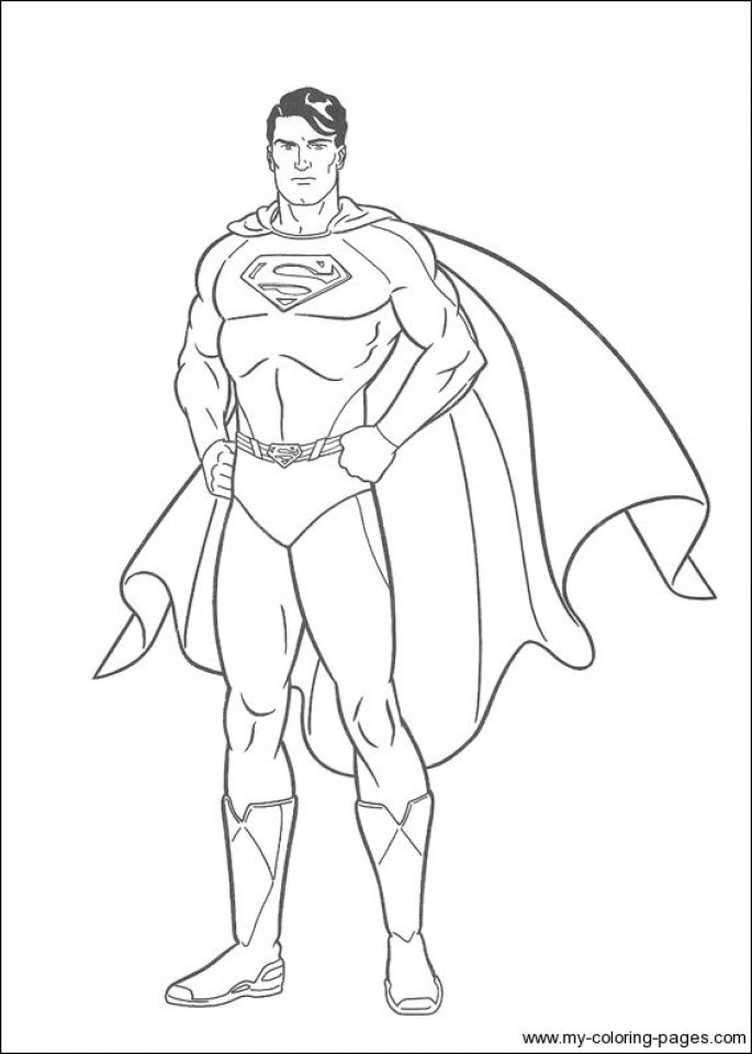 Printable Superman Coloring Pages on bubakids.com Wallpaper