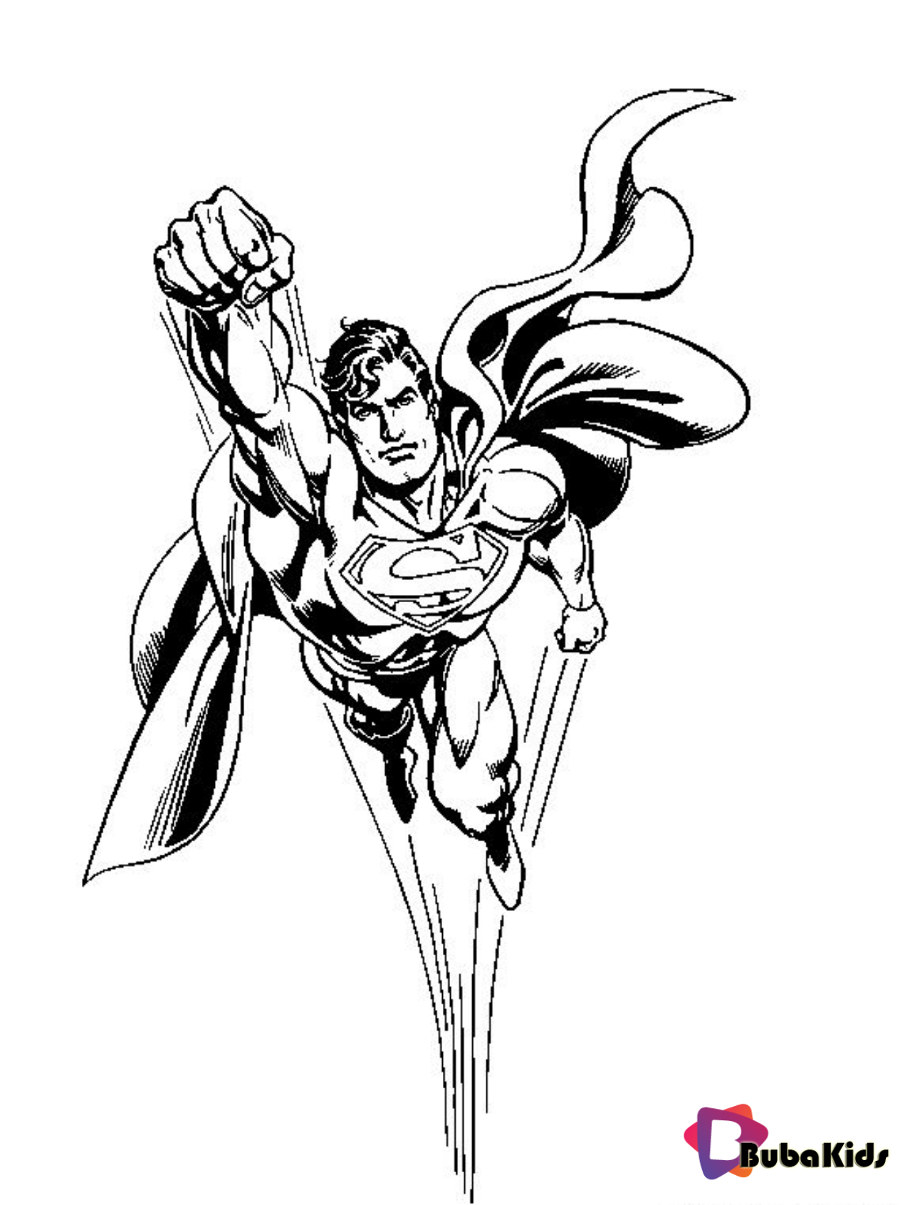 Superman Coloring page for kids Wallpaper