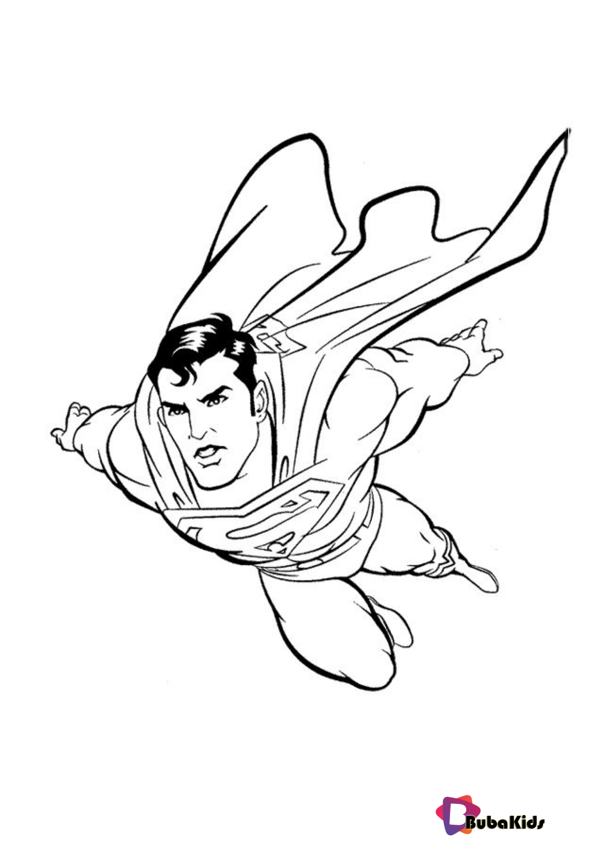Superman printable Coloring Pages on bubakids.com Wallpaper