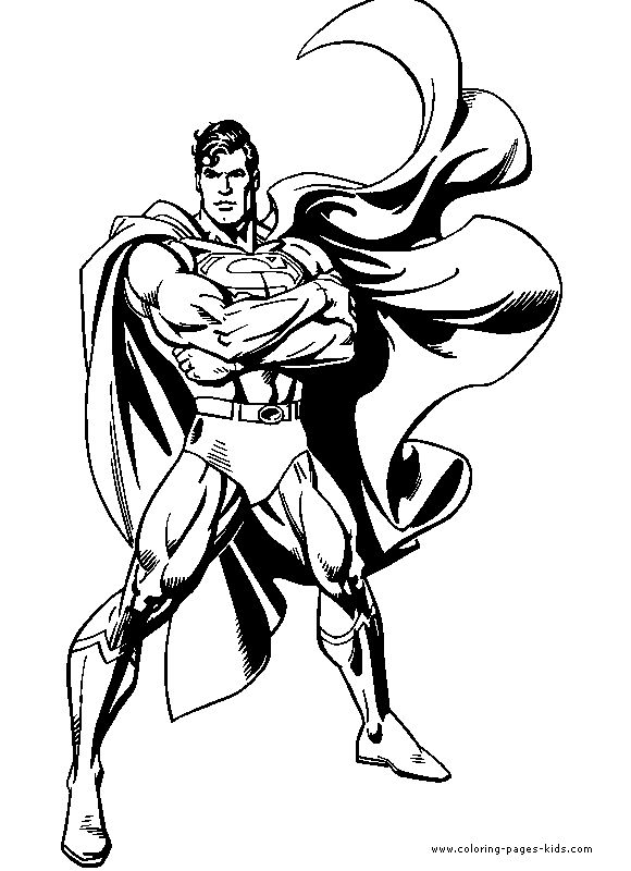 Superman coloring page, cartoon characters coloring pages on bubakids.com Wallpaper