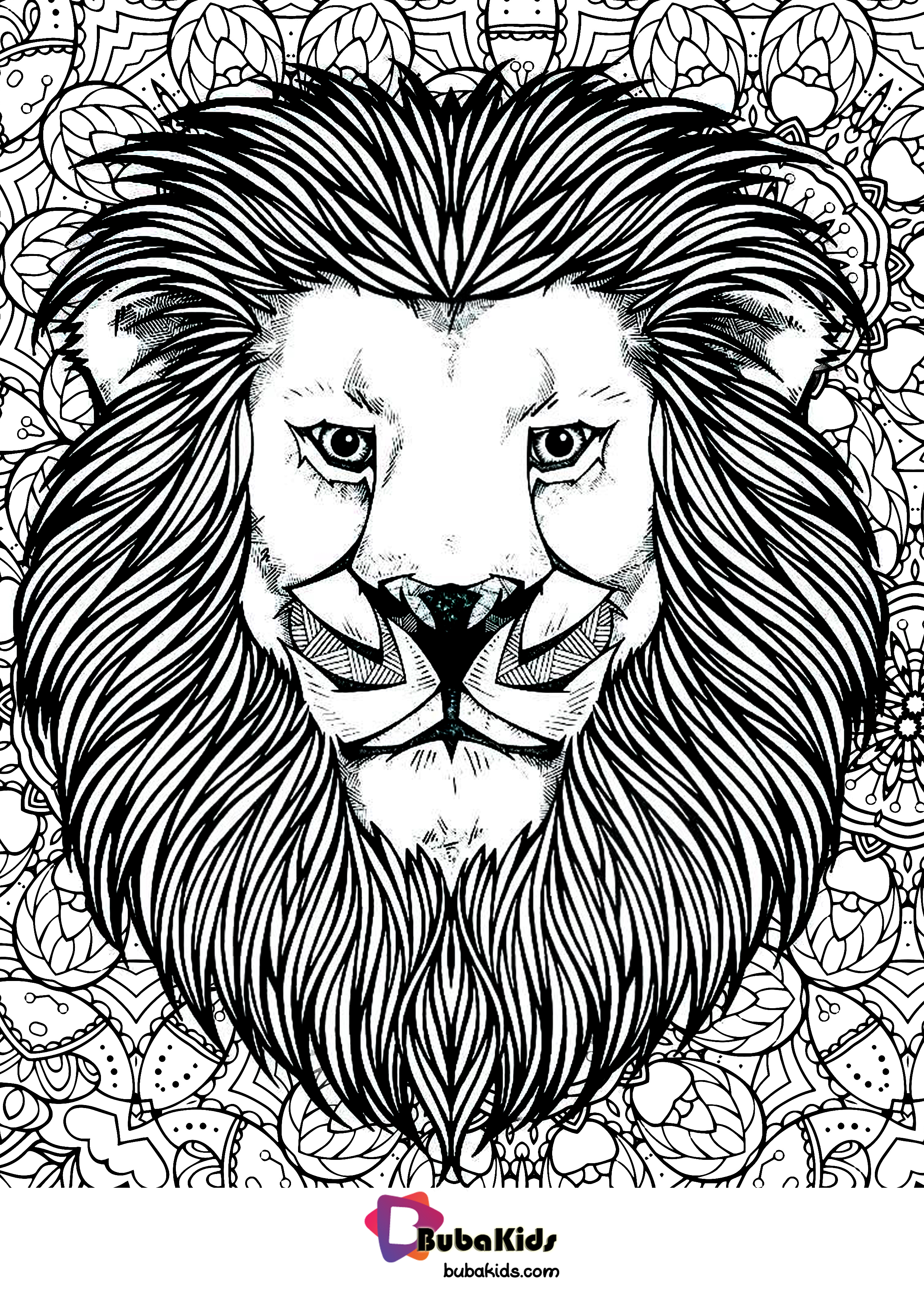 Lion King Mandala Coloring Page you can download and print for free Wallpaper
