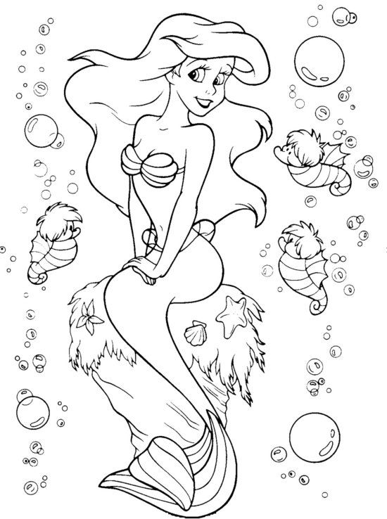 Little mermaid coloring pages | Little Mermaid Printable Coloring Pages Wallpaper