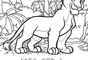 Simba The Lion King in The Jungle Coloring Pages