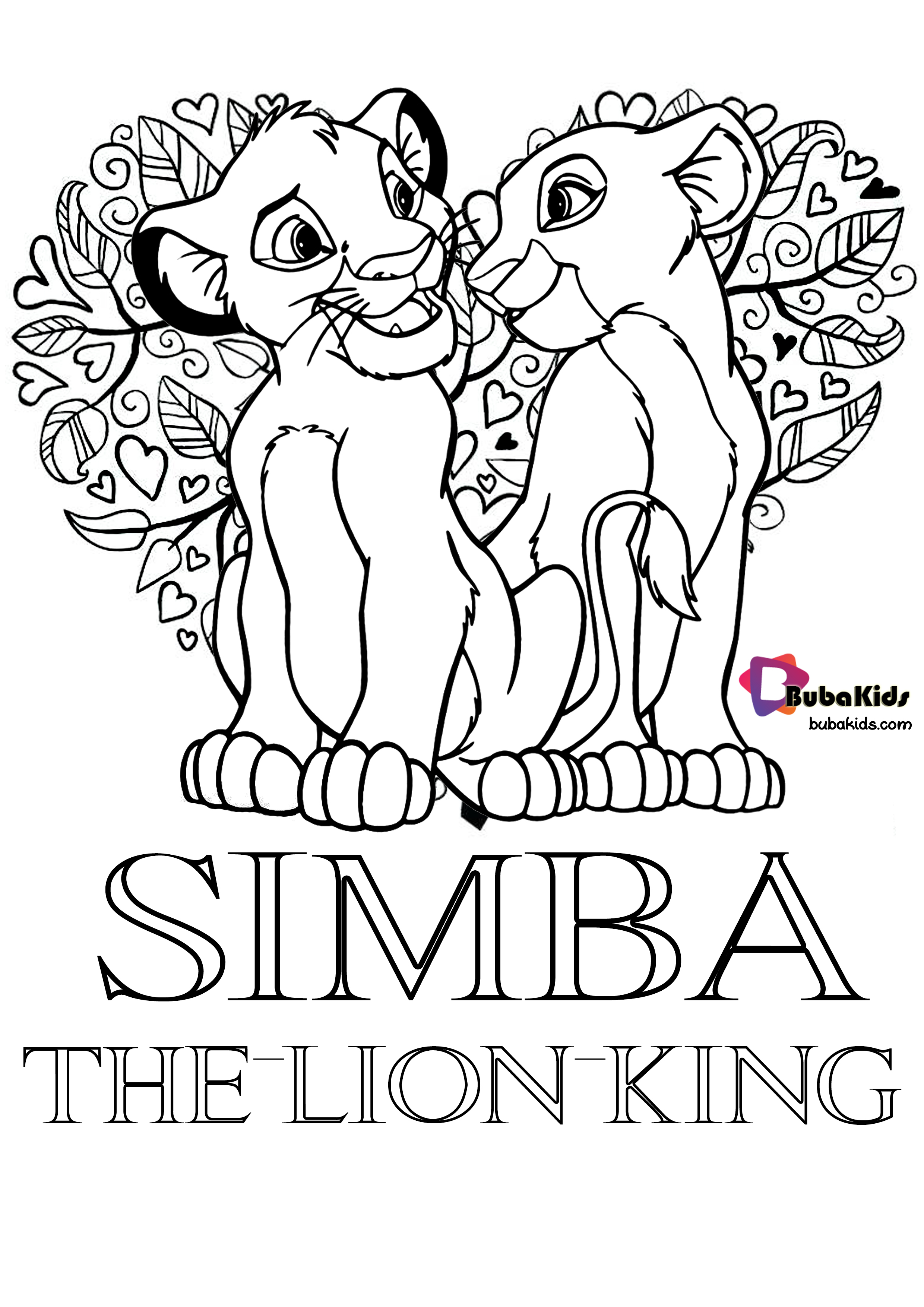 Simba The Lion King Bubakids Coloring Pages Wallpaper