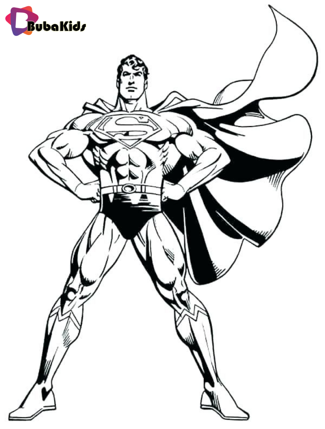 Superman coloring pages for kids – Printable Superman Coloring Pages Idea on bubakids.com