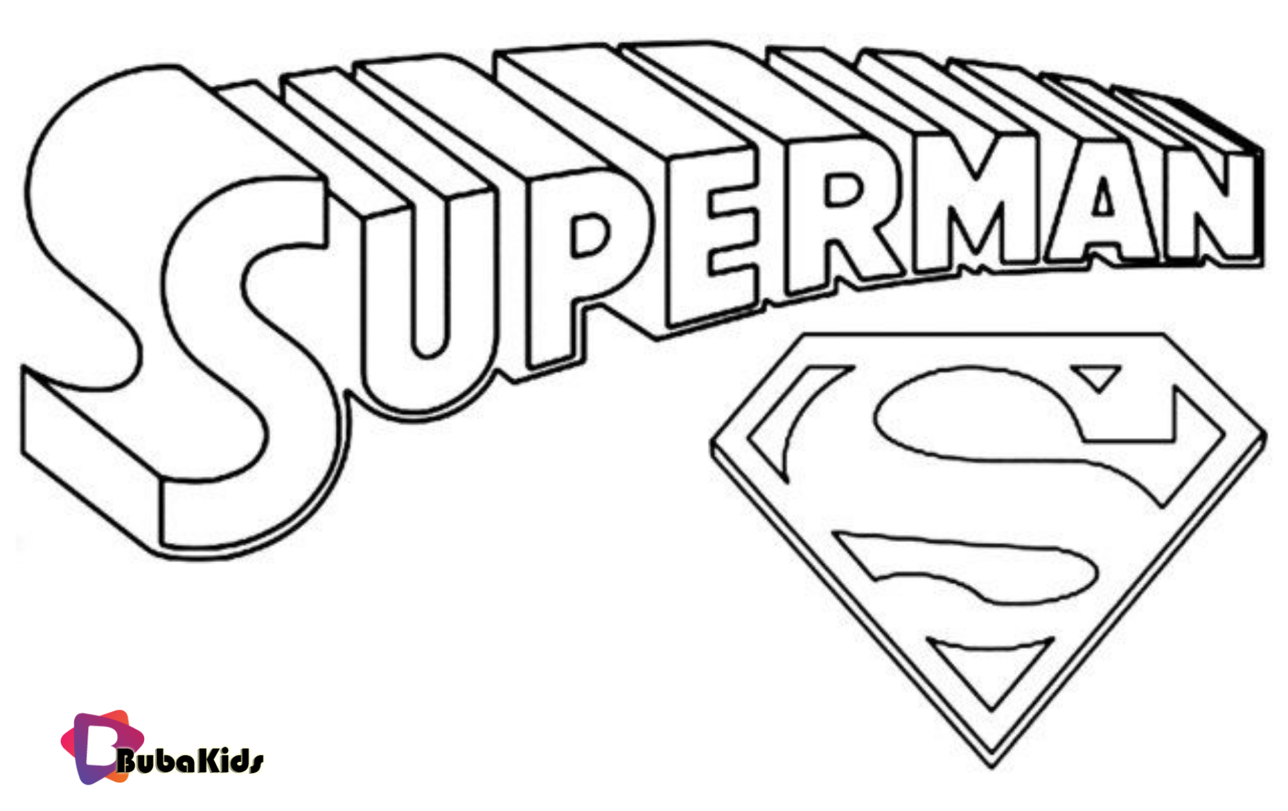 Superman logo printable Coloring Page Wallpaper