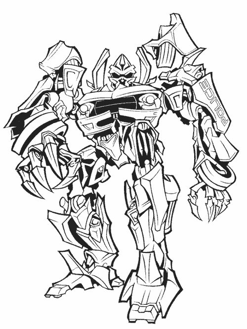 Transformer coloring pages and printable on bubakids.com Wallpaper
