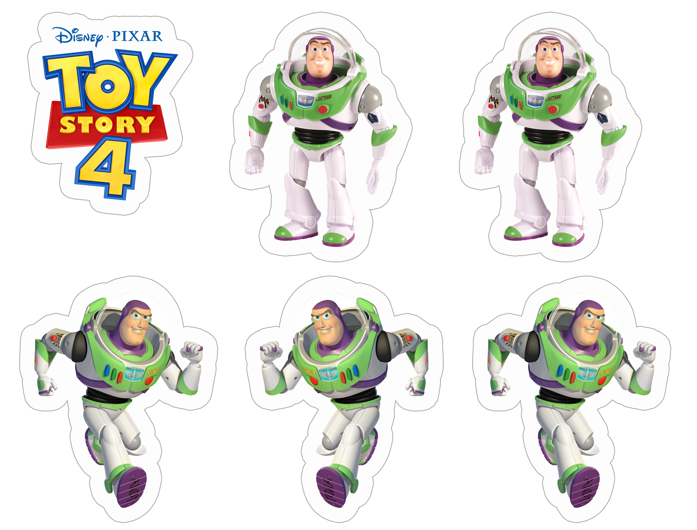 Buzz Lightyear Toy Story 4 free and printable sticker template. Wallpaper