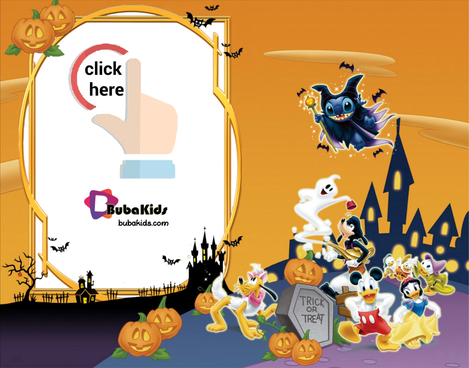 Donald duck and pluto disneys cartoon characters halloween invitation template free printable. Wallpaper