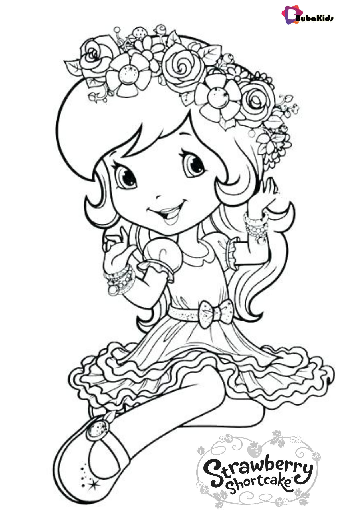 Free Printable Coloring Page Strawberry Shortcake BubaKids