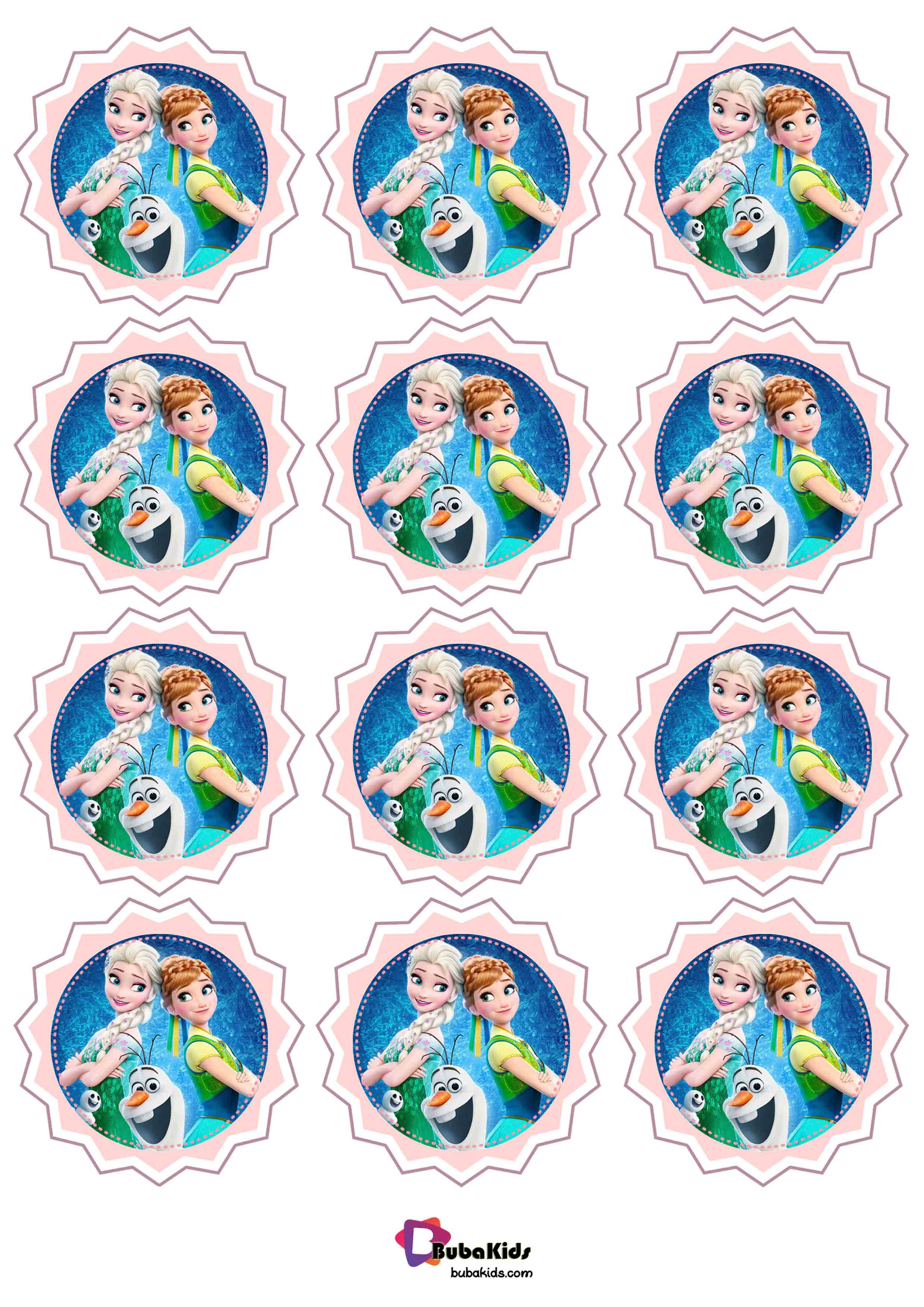 Free Printable Frozen Sticker Label Size A4 Wallpaper