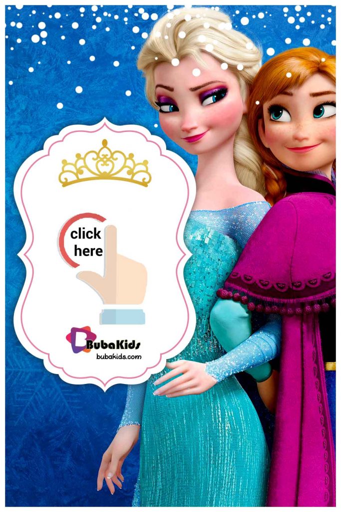 Printable Elsa Frozen Birthday Card Invitation Template