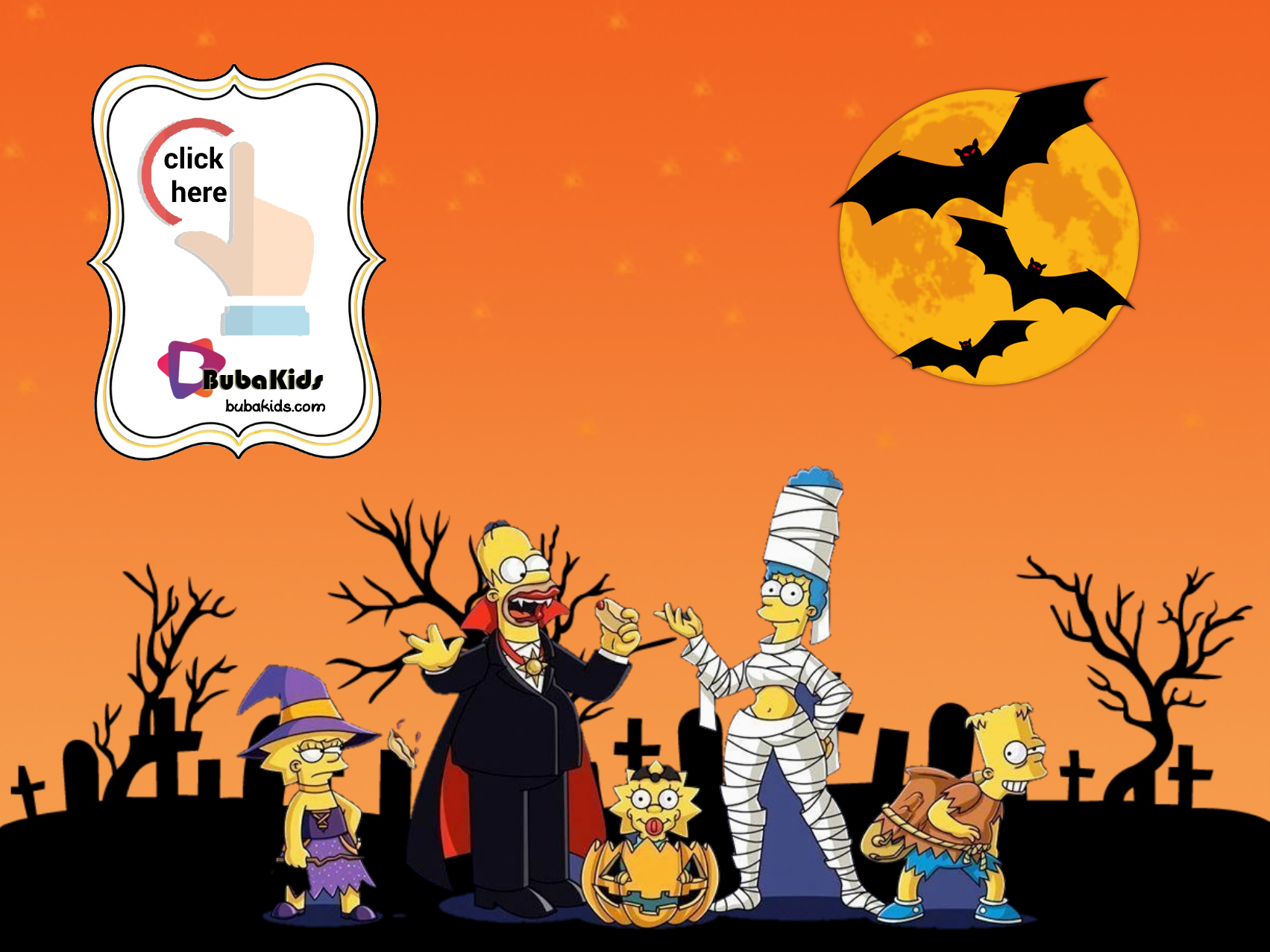 Simpson family halloween party invitation card template free and printable. Wallpaper