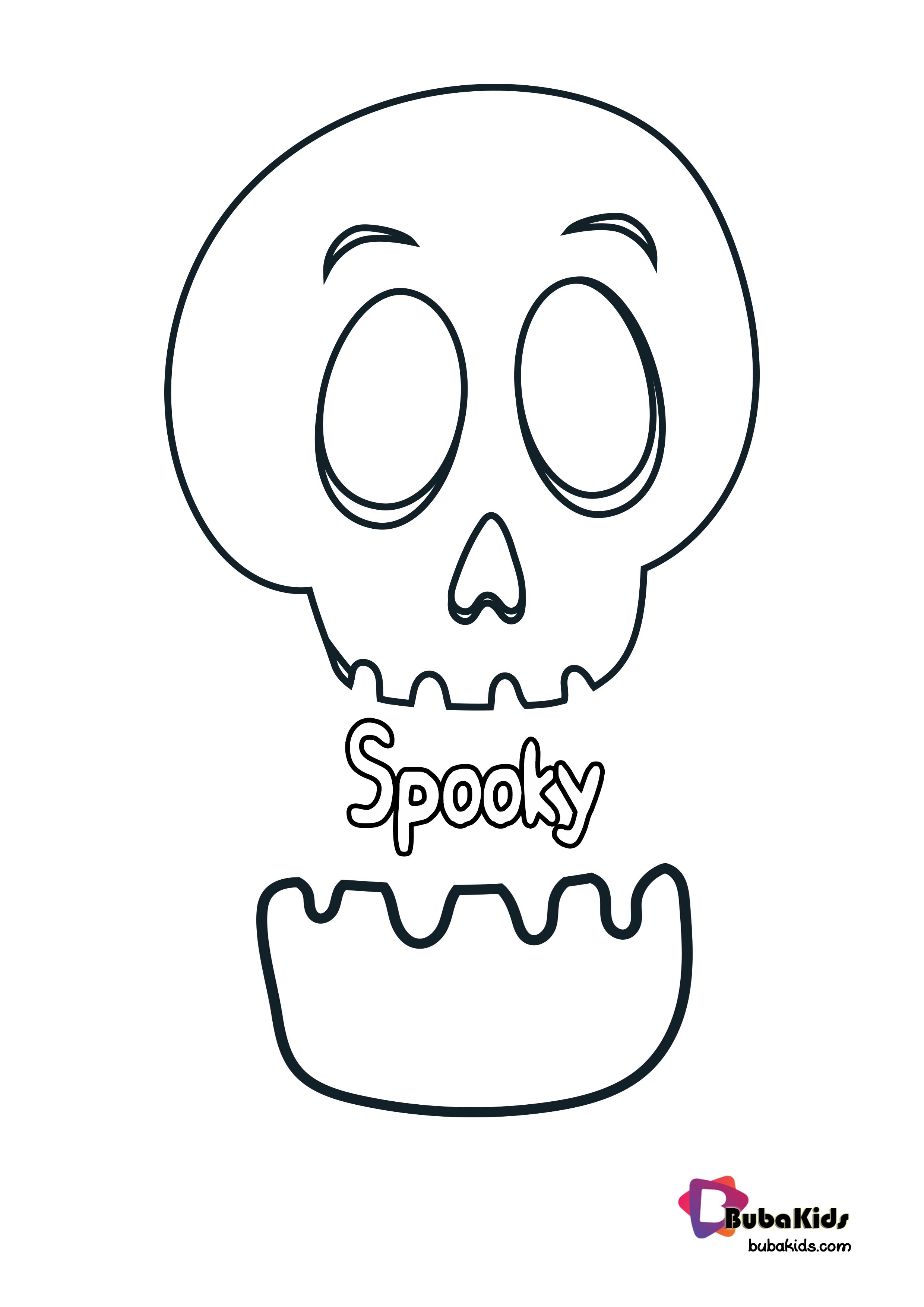 Spooky Halloween Coloring Page Wallpaper