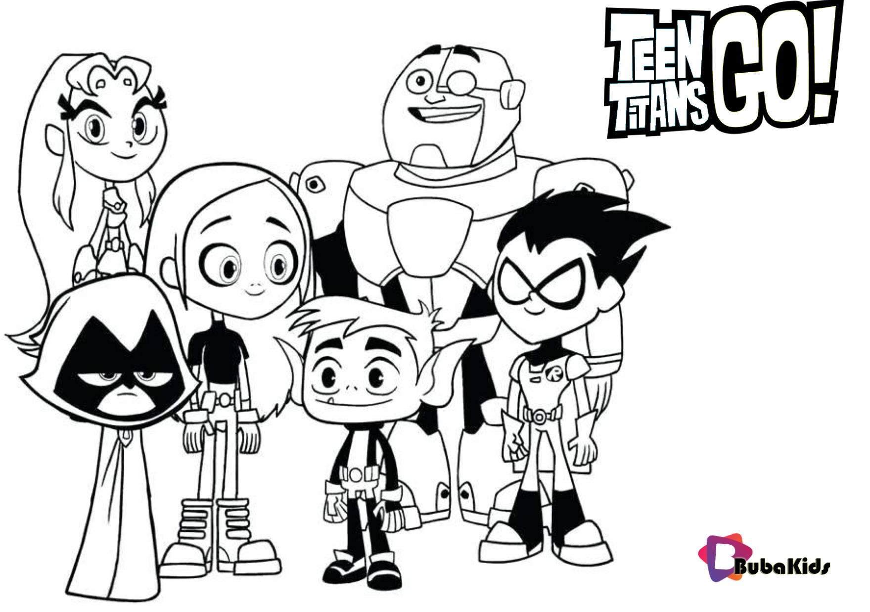 Teen Titans Go! Free printable coloring pages Wallpaper