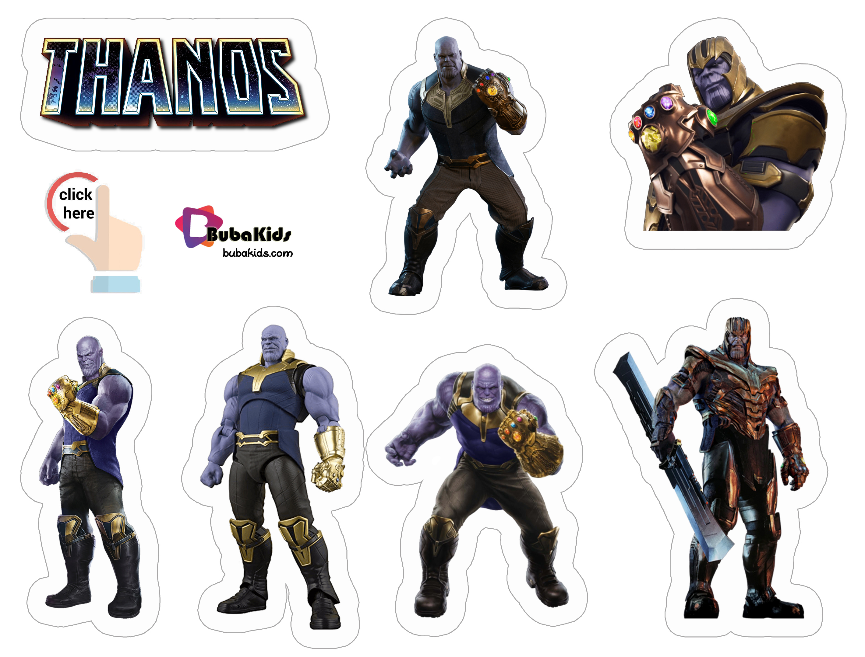 Thanos free and printable sticker template. Wallpaper