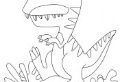 Cute T-Rex Coloring Page Printable For Kids