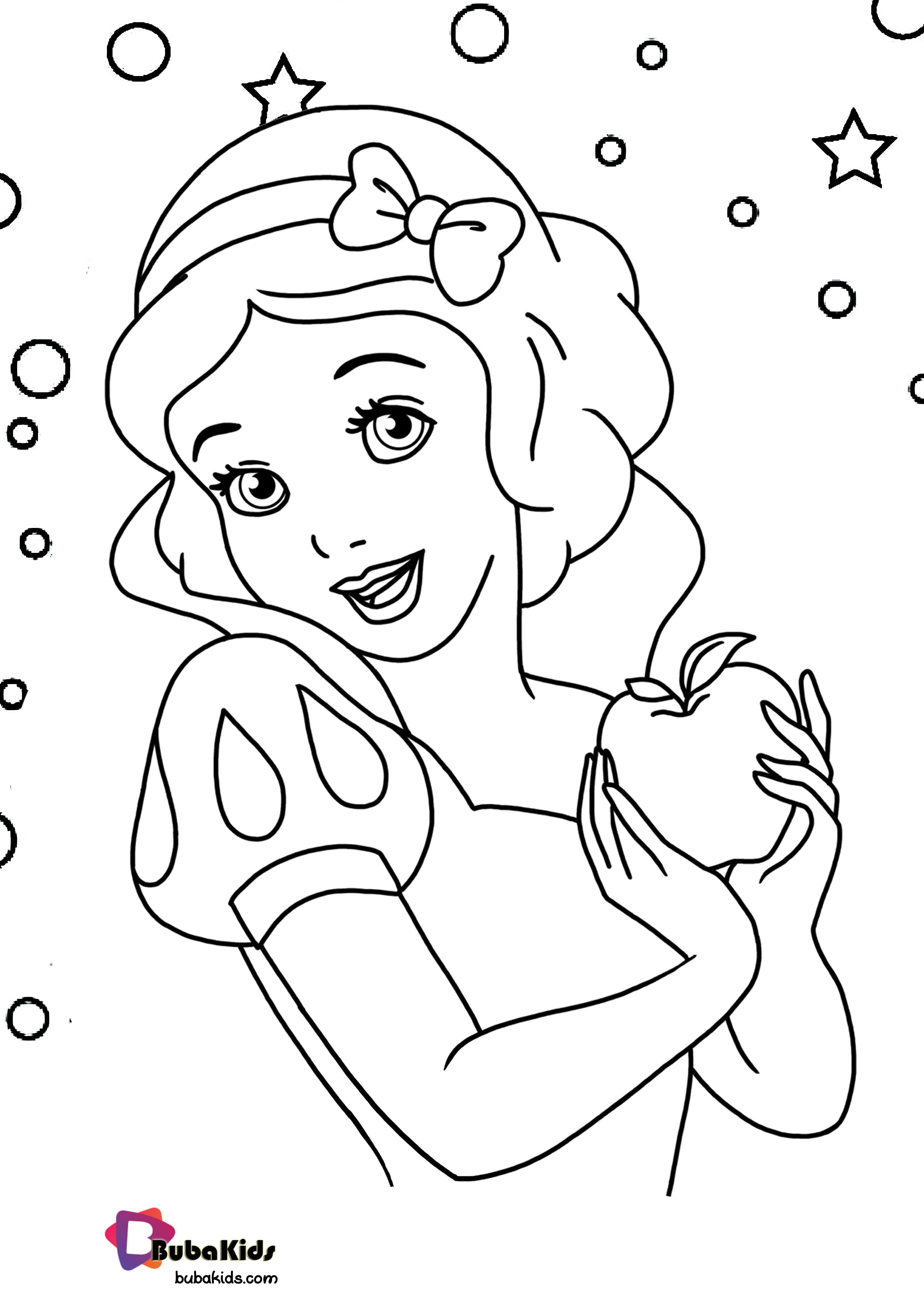 Disney Princess Snow White Coloring Page Wallpaper