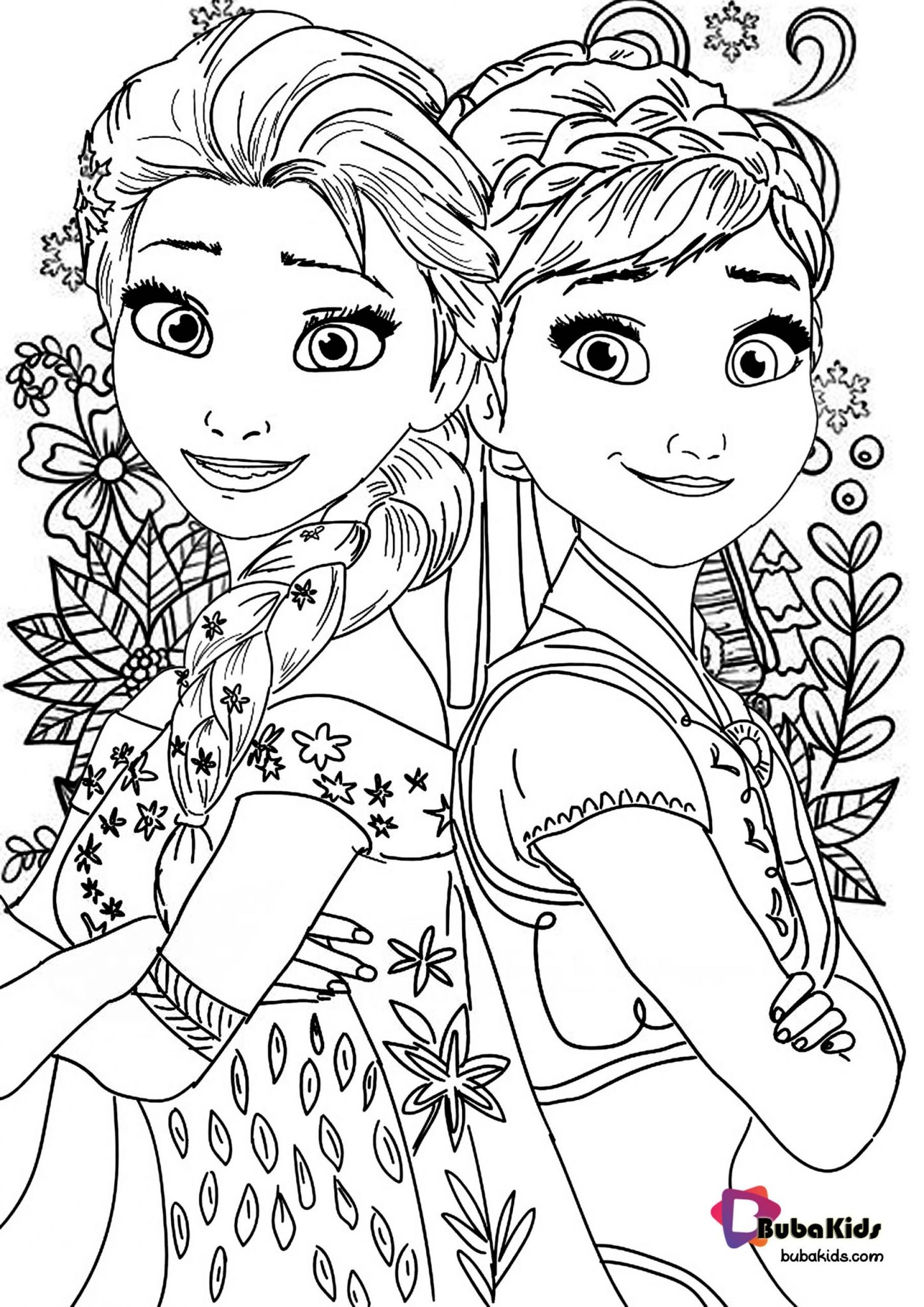 Frozen 2 Coloring Page For Kids | BubaKids.com